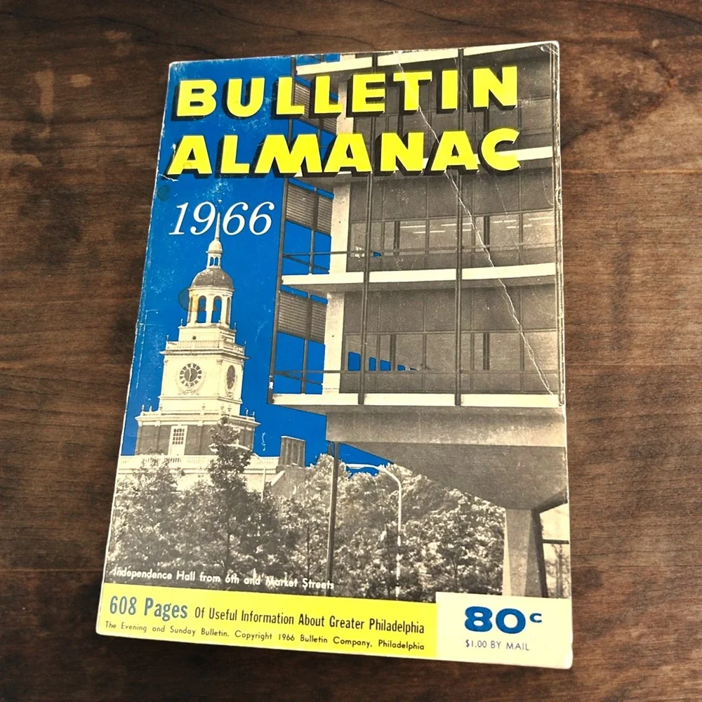 Book Bulletin Almanac 1966 Philadelphia Vintage Antiquarian Reference Philly - Picture 1 of 6